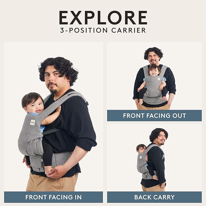 Baby Tula Explore Carriers - Breathable Baby Carrier Newborn to Toddler - Adjustable Toddler Carrier - Multiple Ergonomic Positions Front and Back - Ergonomic Fit for 7-45 lb - Mesh, Daisy Chain