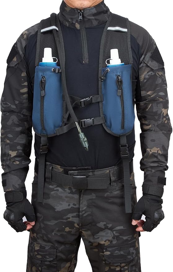 ATBP Running Hydration Vest Pack Thermal Insulation 3L TPU Water Bladder Tactical Backpack Bag for Cycling Hiking Daypack Men & Women