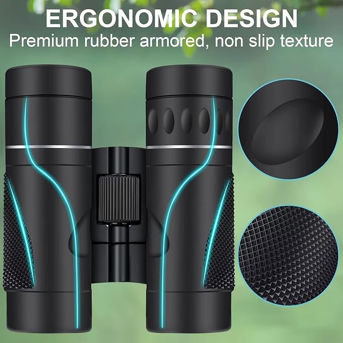 12X25 Mini Pocket Binoculars for Adults Kids, Small Compact Binoculars for Bird Watching, Opera Concert