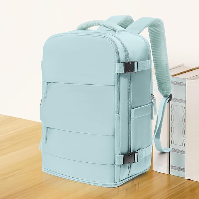 coowoz Travel Backpack Carry On for Women Man Gym Backpacks with Laptop Compartment Mochila de Viaje Teacher Personal Item Backpack Airplane Accessories Must Haves Blue Small