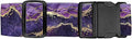 Luggage Straps for Suitcases Travel Belt Accessories, Cute Suitcase Strap, Adjustable Luggage Belt Strap, Heavy Duty with Quick-Release Buckle Luggage Strap Luxury Purple Marble
