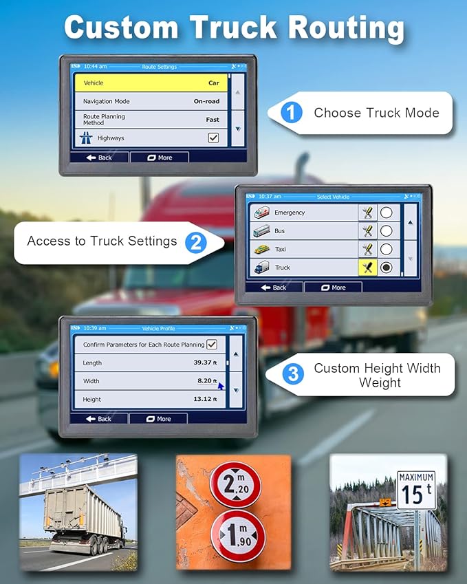 OHREX N700 GPS Navigator for Car Truck RV 2025,Truck GPS Commercial Drivers,Trucker GPS for semi Truck,Free Lifetime Maps Updates,7 inch Touchscreen,Custom Truck Routing,Driver Alerts