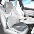 Coverado Car Seat Cushion and Lumbar Support with Headrest Pillow Memory Foam Ergonomic Back Support Driving Seat Cushion Neck Head Pillow, Back Pain Relief, Cushion for Car Driver Office