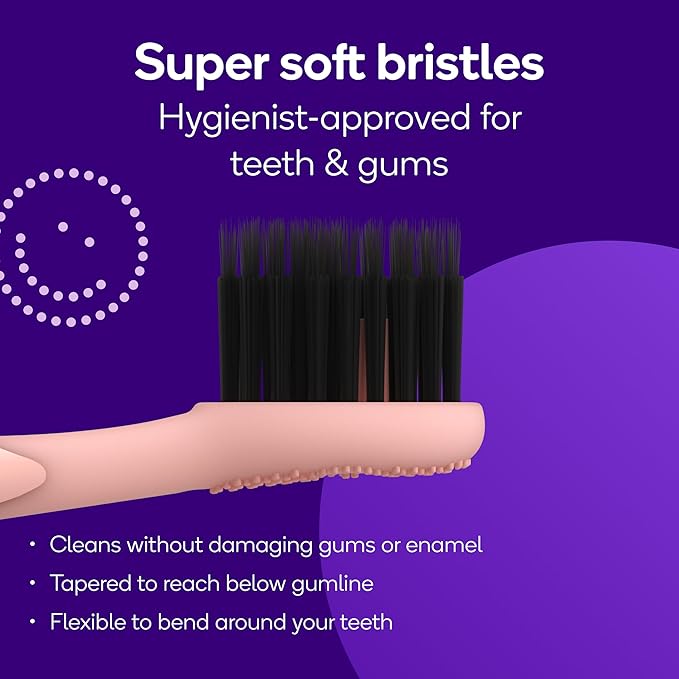 BURST Genuine Replacement Heads for Original Sonic Electric Toothbrush (Rose Gold/3 Pack) | Ultra Soft Bristles for a Deep Clean | Stain & Plaque Removal