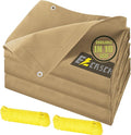 10’x16’ Canvas Tarps Heavy Duty Waterproof Tarpaulins with Aluminum Grommets,UV Resistant, 22Mil Multipurpose Drop Cloth, 14oz Cover Sheet for Outdoor and Indoor Use with Ropes Yellow
