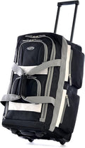 Olympia U.S.A. 29 inch Jumbo Size 8 Pockets Wheeled Rolling Duffel Bag Water Resistant Luggage Lightweight Travel Suitcase with Retractable Handle