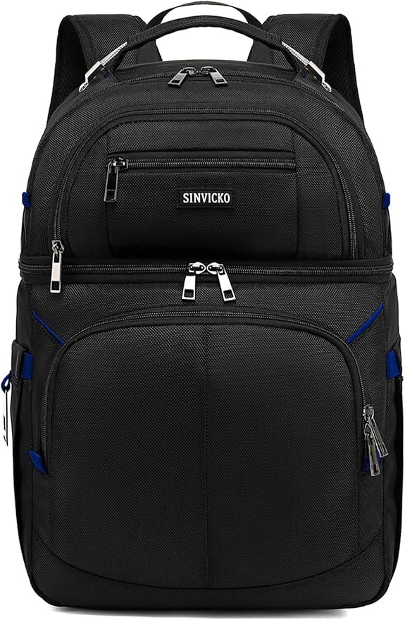 Insulated Cooler Backpack,Double Deck Leakproof Cooler Bag,Insulated Backpack Cooler Lunch Backpack for Men Women
