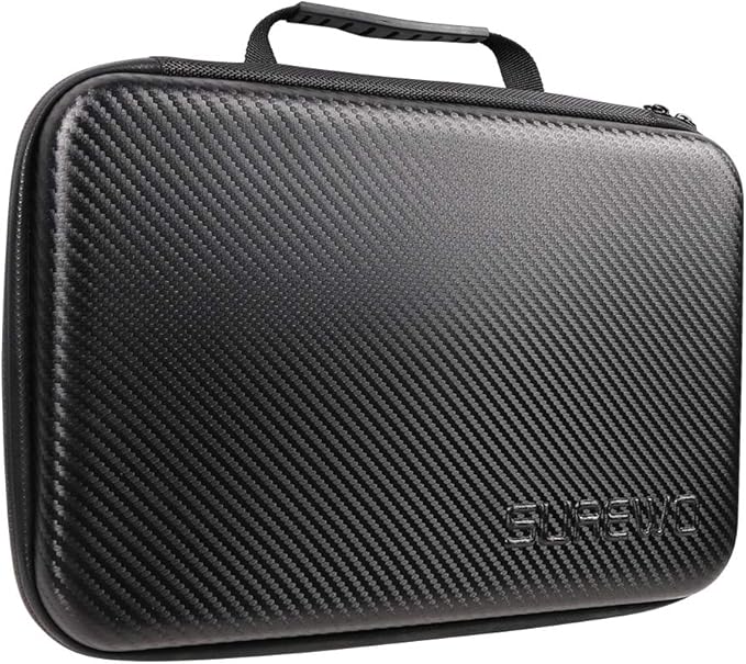 SUREWO Surface-Waterproof Carrying Case Compatible with GoPro Hero 13/12/11/10/9/8/7/(2018)/6/5 Black,DJI osmo action,AKASO/Campark/YI Action Camera and More