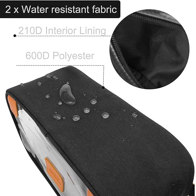 Lermende Toiletry Bag, Clear Shaving Dopp Kit for Men Travel Toiletry Bag with Hand Strap Unisex Bathroom Toiletries Organiser