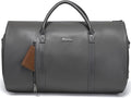 Leather Garment Bag for Travel, Modoker Carry On Suit Carrier Travel Bag with Shoulder Strap - Ideal for Business Trips and Weekend Getaways - The Garment Duffel Bag for Traveling Men Women