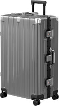 Krute Luggage 28 Inch Aluminum Frame Luggages TSA Lock No Zipper Checked Suitcase with Spinner Wheels Hardshell Lightweight PC+ABS Large Suit Case