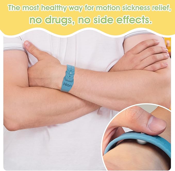 Motion Sickness Bracelets Sea Sickness Wristbands for Motion Sickness / Morning Sickness /Pregnancy Nausea Anti Nausea Bands Acupressure Wristband Motion Sickness Bands（3Pairs-Black+Green+Transparent）