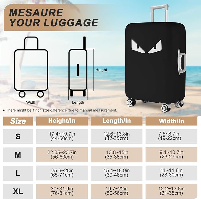 3 PCS Thicken Elastic Luggage Cover Protectors for TSA Approved 20" 24" 28" suitcase covers for luggage,Waterproof Dustproof Anti-scratch Travel Suitcase Cover Set