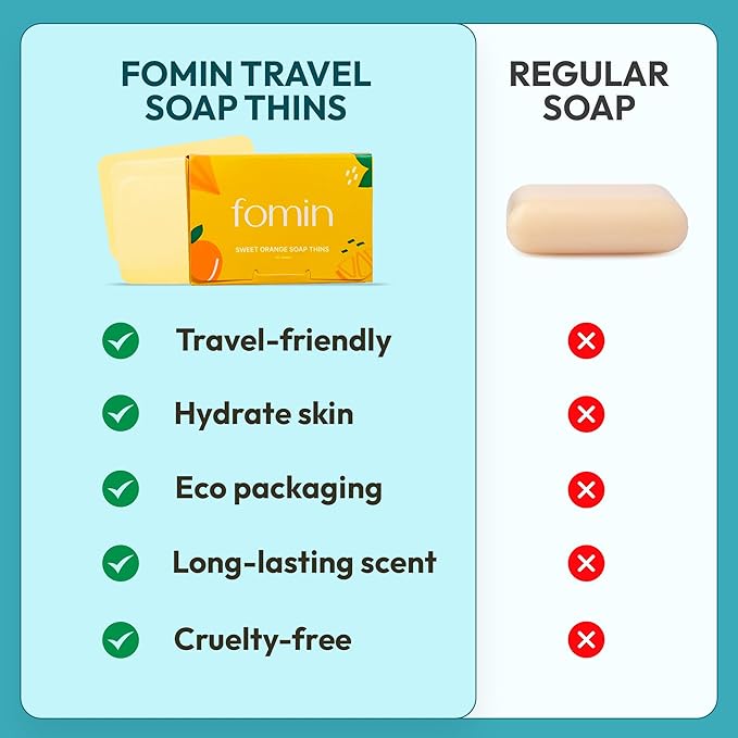 FOMIN - Antibacterial Paper Soap Sheets for Hand Washing - (300 Sheets) Rose, Jasmine, Lemon Portable Travel Dissolvable Camping Mini Soap Portable Hand Soap Sheet