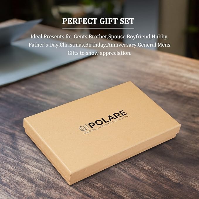 Polare Full Grain Leather Passport Holder RFID Blocking Travel Bifold Wallet Passport Holders 2 Passports (Dark Brown with AirTag Slot)