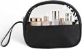 Clear Toiletry Bag, Travel Makeup Bag, Small Transparent Cosmetic Bag with Zipper，Organize Cosmetics & Skincare Essentials (Small)