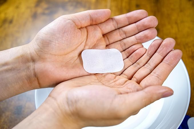 Portable Soap Sheets – 500pcs (10 Travel Cases × 50 Sheets) – Pocket-Size Biodegradable Hand Wash Paper for Travel, Camping, Hiking, Emergency Kits