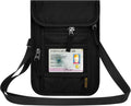 Neck Wallet for Travel,Passport Holder Neck Pouch for Men Women with Adjustable Neck Strap and RFID Blocking