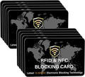 SaiTech IT 10 Pack RFID Blocking Card NFC Contactless Debit/Credit Card ATM Passport Protector ideal for Men & women slim with World map design perfectly fit in wallet(Black), White