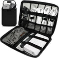 Travel Cable Organizer Pouch Electronic Accessories,Travel Essentials,Cord Organizer Storage Bag For Cord, Charger, Phone, Earphone,SD Card,Black