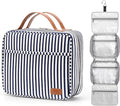 Hanging Travel Toiletry Bag,Large Capacity Cosmetic Travel Toiletry Organizer for Women with 4 Compartments & 1 Sturdy Hook,Perfect for Travel/Daily Use/Christmas