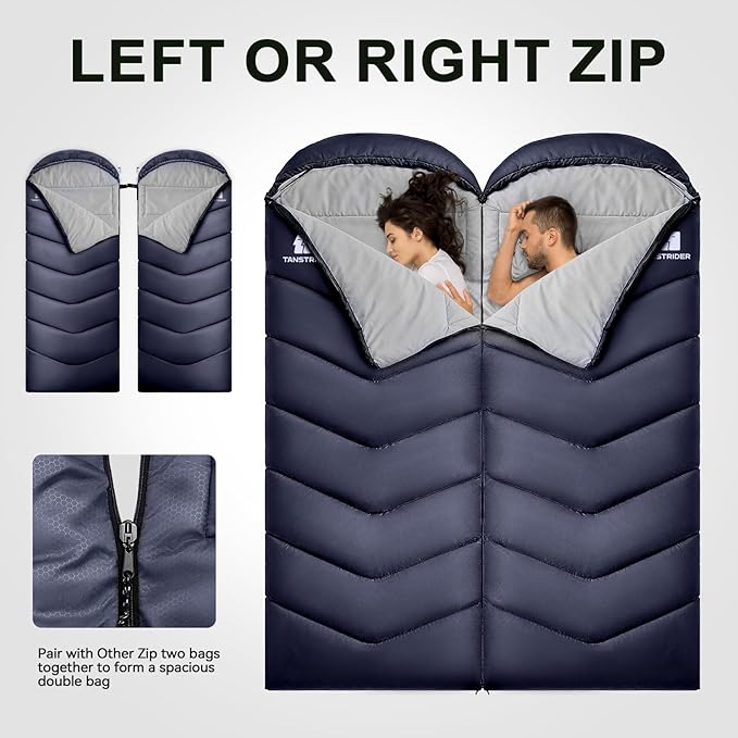 Sleeping Bags for Adults Cold Weather,Portable, Waterproof,Lightweight Camping Sleeping Bag for Tall Girls Boys with Compression Sack for Warm Camping, Hiking, Outdoor & Indoor