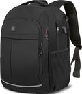 Backpack, Laptop Backpack, Carry on Backpack, Durable TSA Friendly Business Travel 17.3 Inch Laptop Backpack with USB Port, College School Bag Gift for Men Women Teens Bookbag, Black