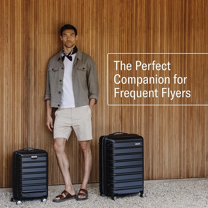 Samsonite Omni 2 Carry-On Hardside Luggage with 360° Spinner Wheels - Scratch Resistant Hardshell - TSA, Airline-Approved - Expandable Polycarbonate Shell for Lightweight Travel - Artic Silver
