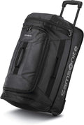 Samsonite Andante 2 Wheeled Duffel Bag – 22-Inch Durable Rolling Luggage with Inline Skate Wheels, Push-Button Handle & Spacious Compartments – Travel-Friendly and Lightweight - All Black