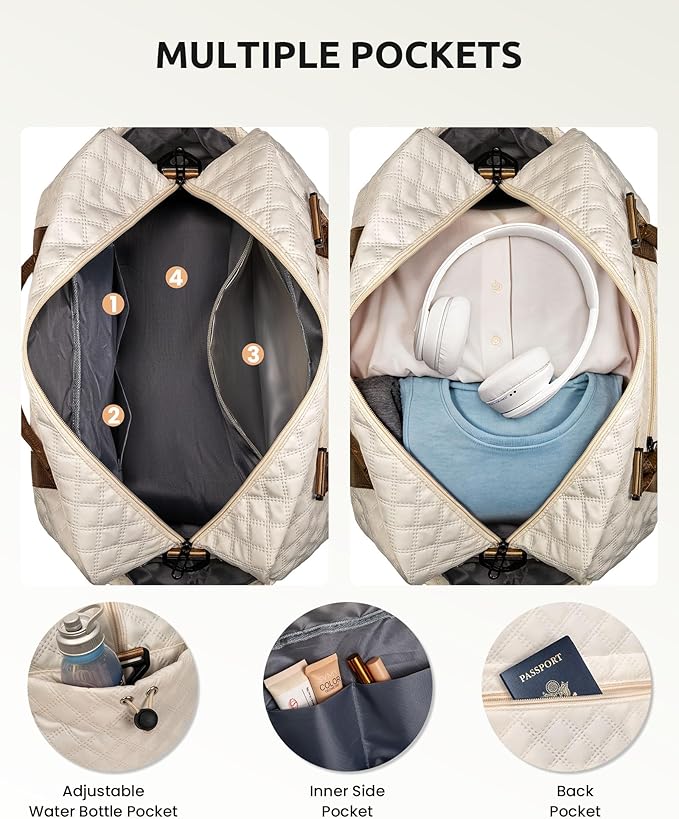 Women Birthday Gift Ideas Teen Girls-Duffle Bag with Shoe Compartment, Personalized Weekender Bag, Monogram Overnight Bag, Letter Travel Bag with Makeup Bag, Birthday Gift for Kids (Letter O)