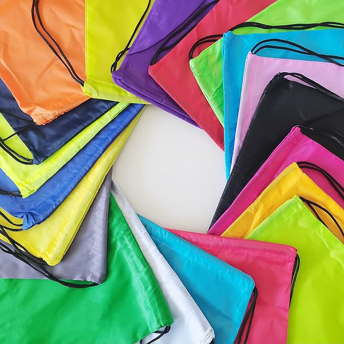 120 Pieces Drawstring Backpack Bags Sports Sackpack Bulk Cinch Gym Bag For Women Men Outdoor Sports Backpack(20 Colors)