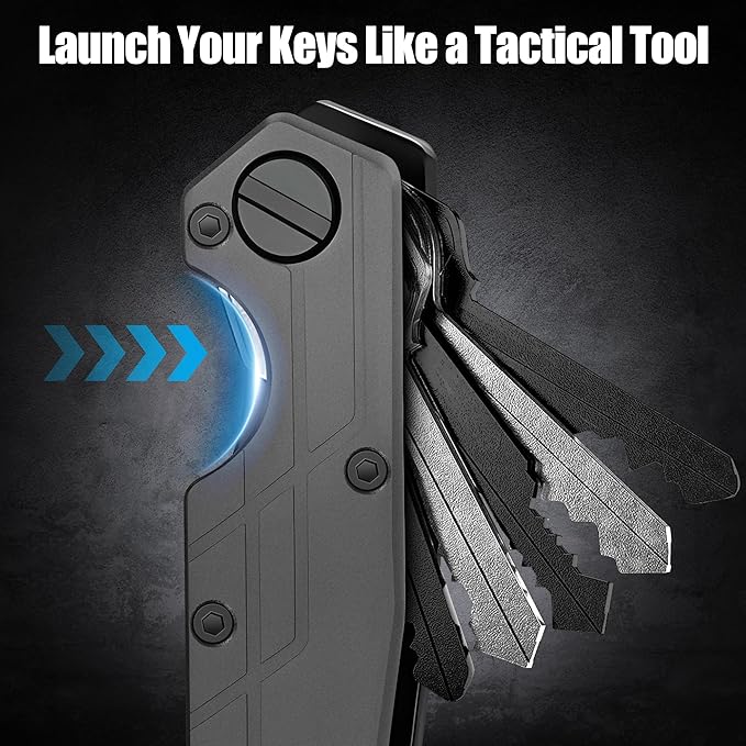 Key Organizer for Men Compact Key Holder Minimalist Key Case Metal Key Chain Key Holder for Keychain Secures 2-5 Keys