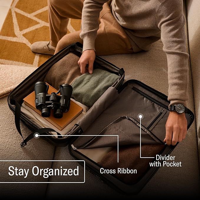 Samsonite Freeform Hardside Carry-On Luggage with Spinner Wheels - Hardshell Suitcase - TSA, Airline-Approved - Expandable Hard Shell, Smooth Rolling Wheels for Lightweight Travel - Navy