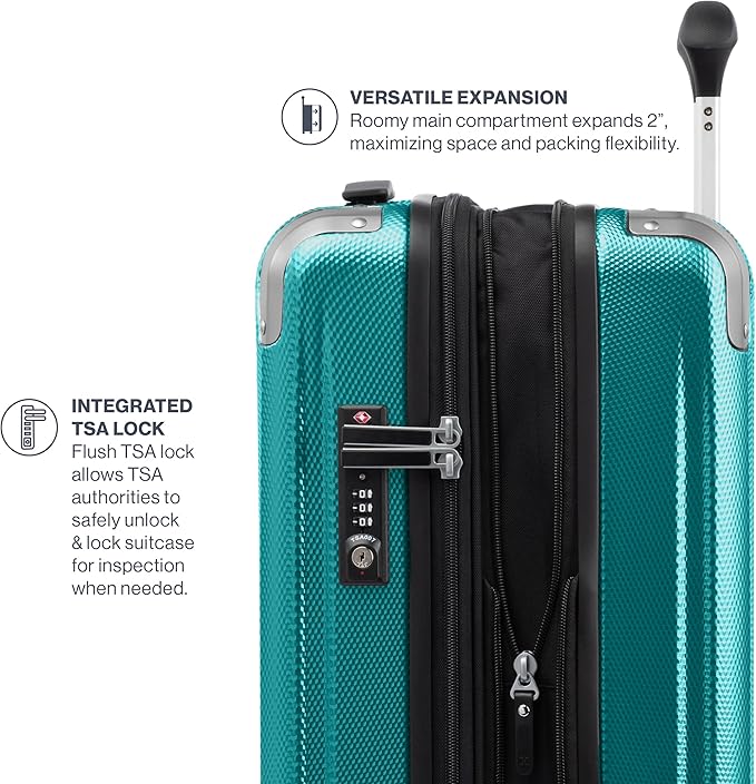Travelpro Pathways 3 Hardside Expandable Luggage, 8 Spinner Wheels, Lightweight Hard Shell Suitcase, 3 Piece Set (21/25/28), Kayak