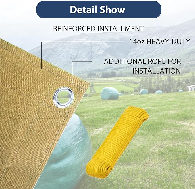 10’x16’ Canvas Tarps Heavy Duty Waterproof Tarpaulins with Aluminum Grommets,UV Resistant, 22Mil Multipurpose Drop Cloth, 14oz Cover Sheet for Outdoor and Indoor Use with Ropes Yellow