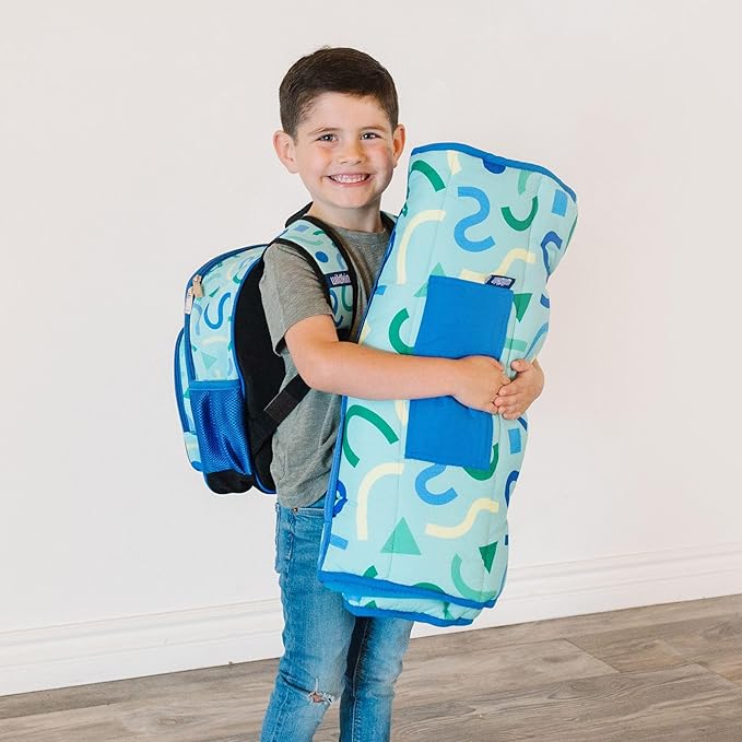 Wildkin 12-inch Kids Backpack – Padded, Adjustable, Ideal for Daycare & Travel (Confetti Blue)