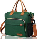 TuErCao Insulated Lunch Bag Adult Lunch Box for Women for Work Leakproof Soft Cooler for Beach Travel Picnic, Dark Green
