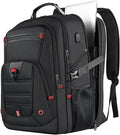 Z-MGKISS Extra Large Backpack for Men, Gaming Laptop Travel Bag Fits 18.4-19" Laptops, TSA Flight-Approved Backpack, Anti-Theft Gym College Business Work Mens Daypack, Black