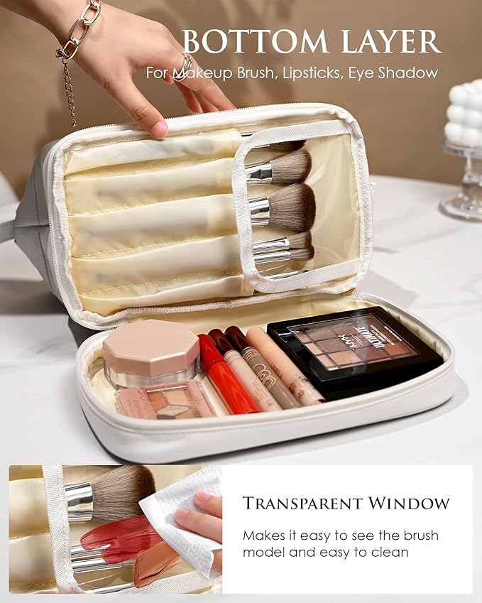 Women Gifts Basket-Teen Girls Trendy Stuff, Initial Makeup Bag, Travel Gifts, Personalized Bags, Makeup Bags Travel Toiletry Bag, Friend Gifts Girls Fashion Travel Toiletries for Women