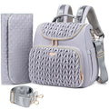 4 in 1 Convertible Diaper Bag Backpack,Waterproof Baby Diaper Bag with Changing Pad,Converts into Baby Tote Bag,Diaper Backpack,Stroller Bag and Crossbody Diaper Bag