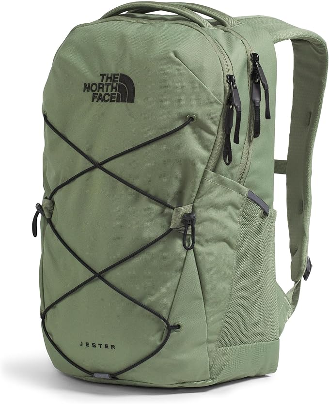 THE NORTH FACE Jester Everyday Laptop Backpack | Commuter Daypack with Water Repellent Finish, 16" Laptop Sleeve, Huge Main Compartment, Bark Mist/TNF Black, One Size