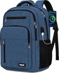Black Backpack for Men Women, School Backpack for Boys Girls Teens, 15.6 Inch Laptop Backpacks with USB Port, Water Resistent Book bag, Work College Bookbag, back pack, Mochila para hombre
