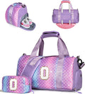 TrendyGifts for Girls-Girl Gym Bag with Shoe Compartment, Kid Personalized Weekender Overnight Bags, Initial Travel Tote with Makeup Pouch, Gift Ideas for Niece Sister (Letter O)