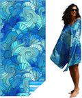 Microfiber Thin Lightweight Flat Beach Towel Sand Free Quick Dry Absorbent Compact Towels for Swimming Pool Camping Beach Accessories Large Easy Pack Travel Things for Vacation Essentials Adult Gift