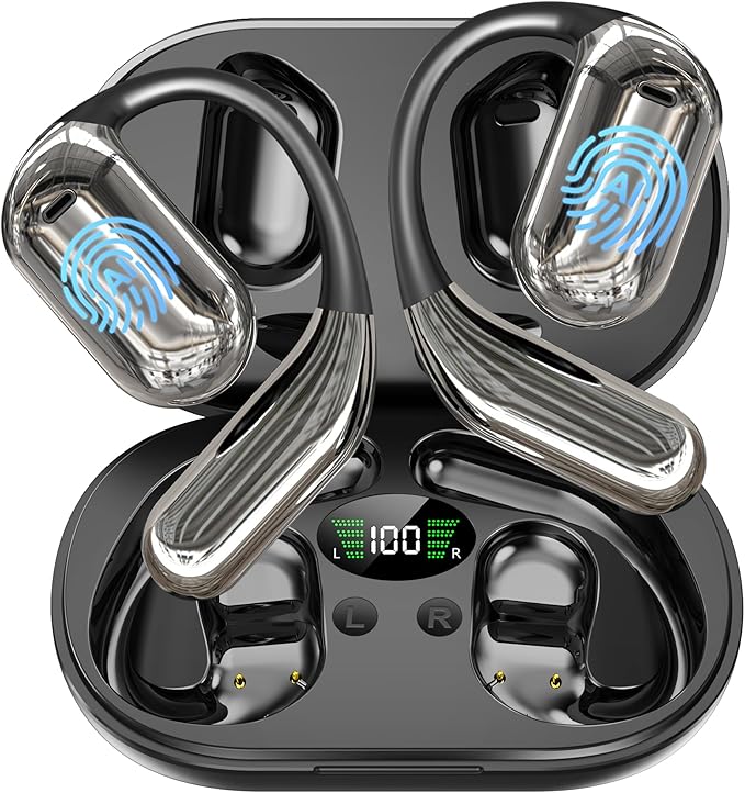 AI Translation Earbuds Real Time, 3-in-1 Translator Earbuds 134 Languages & Accents and Long Battery Life, HF Sound, Spanish/English Audífonos Traductores for Travel Business Learning, Black