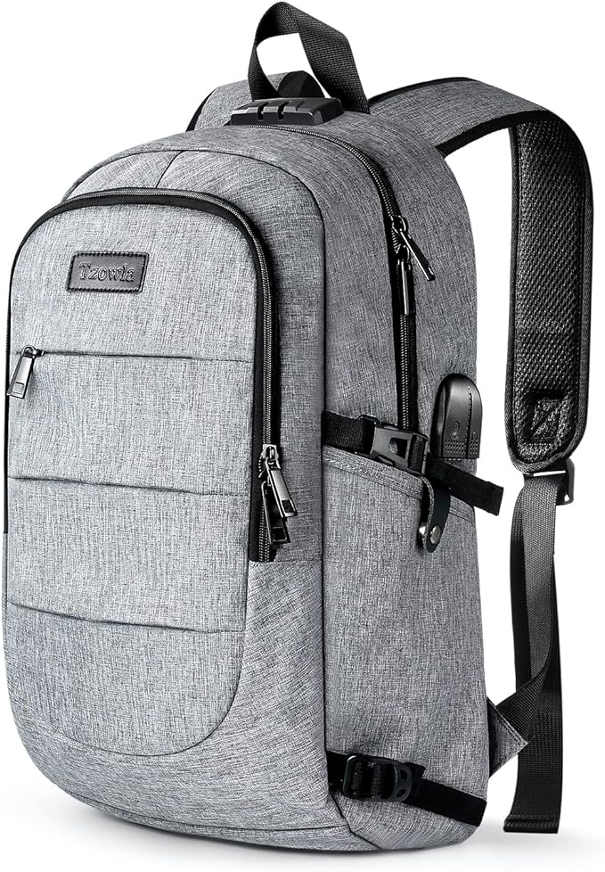 Travel Laptop Backpack Water Resistant Anti-Theft Bag with USB Charging Port and Lock 17.3 Inch Computer Business Backpacks for Women Men Gift,Bookbag Casual Hiking Daypack