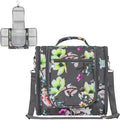 PAVILIA Extra Large Toiletry Bag Travel Bag for Women Men, Hanging Cosmetic Organizer, Water Resistant Makeup Bag for Accessories Toiletries, Travel Essentials Kit (Floral Grey)