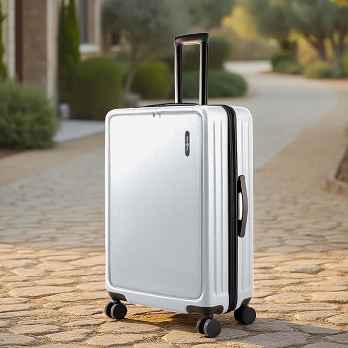 Luggage Sets 2 Piece, 24 Inch Suitcase and 28 Inch Luggage with Spinner Wheels, Durable Hard Shell Suitcase Set, Expandable Travel Suitcases with Wheels, White