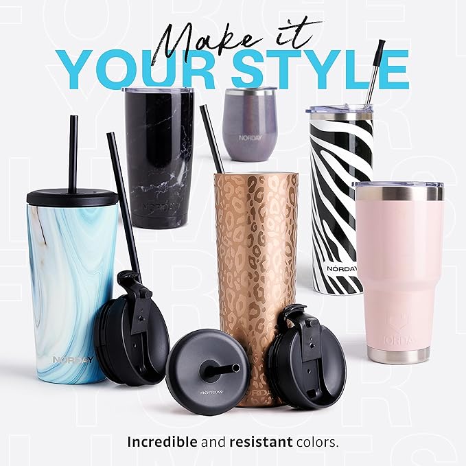 NORDAY | Tumbler with Lid - 30oz - Military Insulated Tumbler - Stainless Steel Tumblers - Double Wall Insulated Travel Coffee Mug for Car Cup Holder - Keeps Temperature for 24hr - Anti Spill Lid