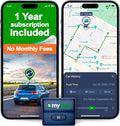 GPS Tracker for Vehicles with Magnet – 4G LTE Real-Time Location Device with App, Built-in SIM, 14-Day Battery – Anti-Theft GPS Tracker for Car, Motorcycle, Scooter, Bike - 12-Mo Subscription Incl